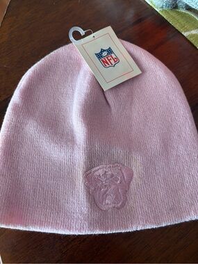 NFL Light Pink Knit Beanie with Embroidered Logo NWT